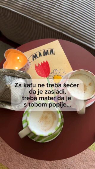 Kad sam ovu rečenicu zapisala u svoj dnevnik, par dana prije nego što ću se odseliti u drugu državu, a nakon što sam s mamom popila kafu, koja me opomenula da sam se “tanko” obukla i zagrnula me svojim šalom - nisam drhtala od sarajevske zime (a tada su te zime još bile ozbiljne u minusima).
Drhtala sam od pomisli da je ostavljam i da idem negdje gdje mi neće biti blizu.
A idem jer volim, jer srcem biram, jer sam sretna.

Drznula sam se pomisliti da sam savladala rastanke svakih par mjeseci, a onda sam dobila djecu.
Nikad nisam tako plakala kao kad se moja majka vratila kući nakon par provedenih sedmica s nama.
Tada sam prvi put istinski shvatila da ću dok je imam za nju biti njeno malo dijete.
Pa i kada rodim svoje, tada možda i najviše.

Ne može život servirati gorčine koliko ga majka može zasladiti.
I ne može se nikada ostariti toliko da ti majka ne nedostaje.

Sretan neka je svima vama koje skupljate gorčine po putu svoje djece, kad znaju i kad ni ne slute.
Ali posebno neka je sretan svim onim majkama čije su gorčine prazne ruke u borbi za potomstvo - da vam sljedeći Majčin dan ruke budu pune najdivnijeg mirisa.
Jer majke već jeste ❤️

#littlestoriesofmylife#mothersday#honestmotherhood#majkaa#vylsonquote